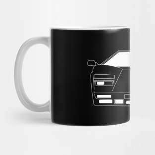 Lambo Diablo White Outline Mug